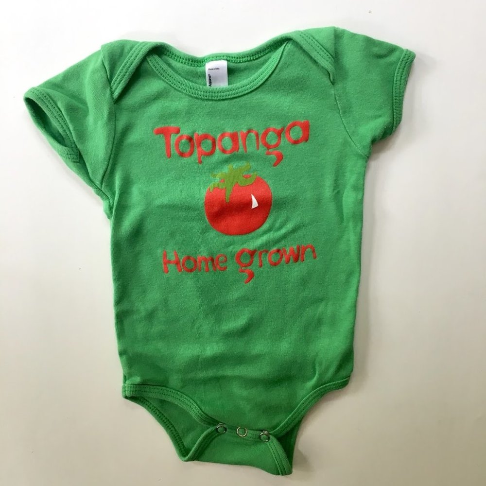 Topanga Home Grown Hippie Tomato Unisex Cotton Onesie - Size 3M